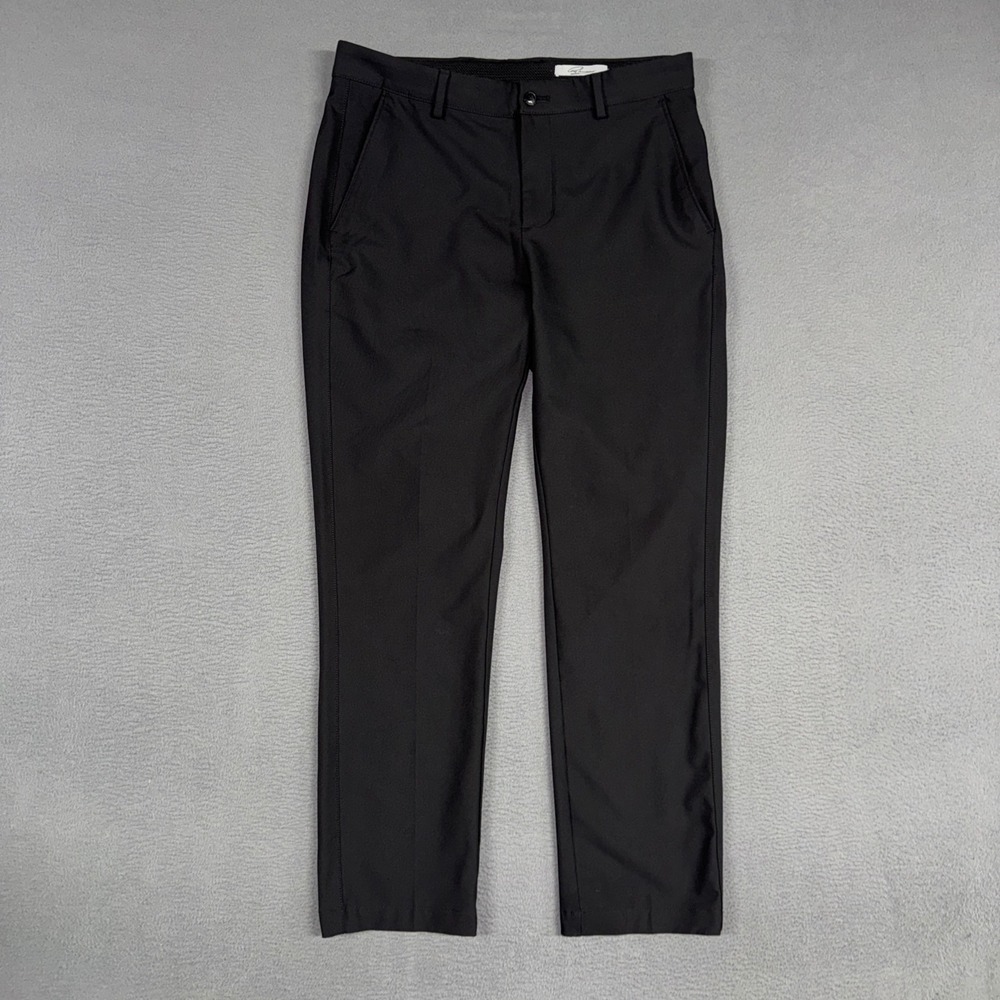 Greg Norman Golf Pants Mens 32x30 Black Performance Stretch Flat Front Polyester